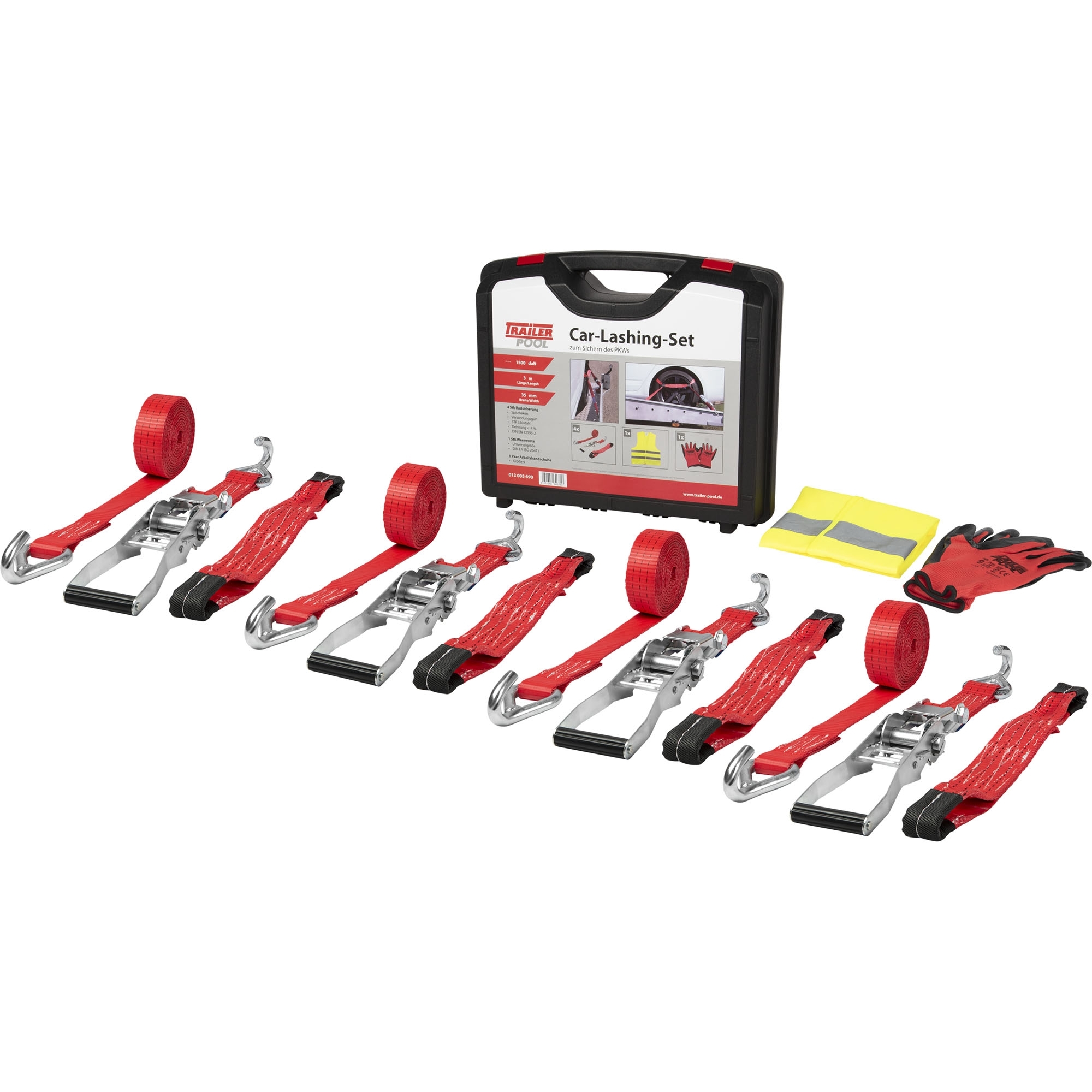 Kit de fixation véhicule avec sangles 3 composants