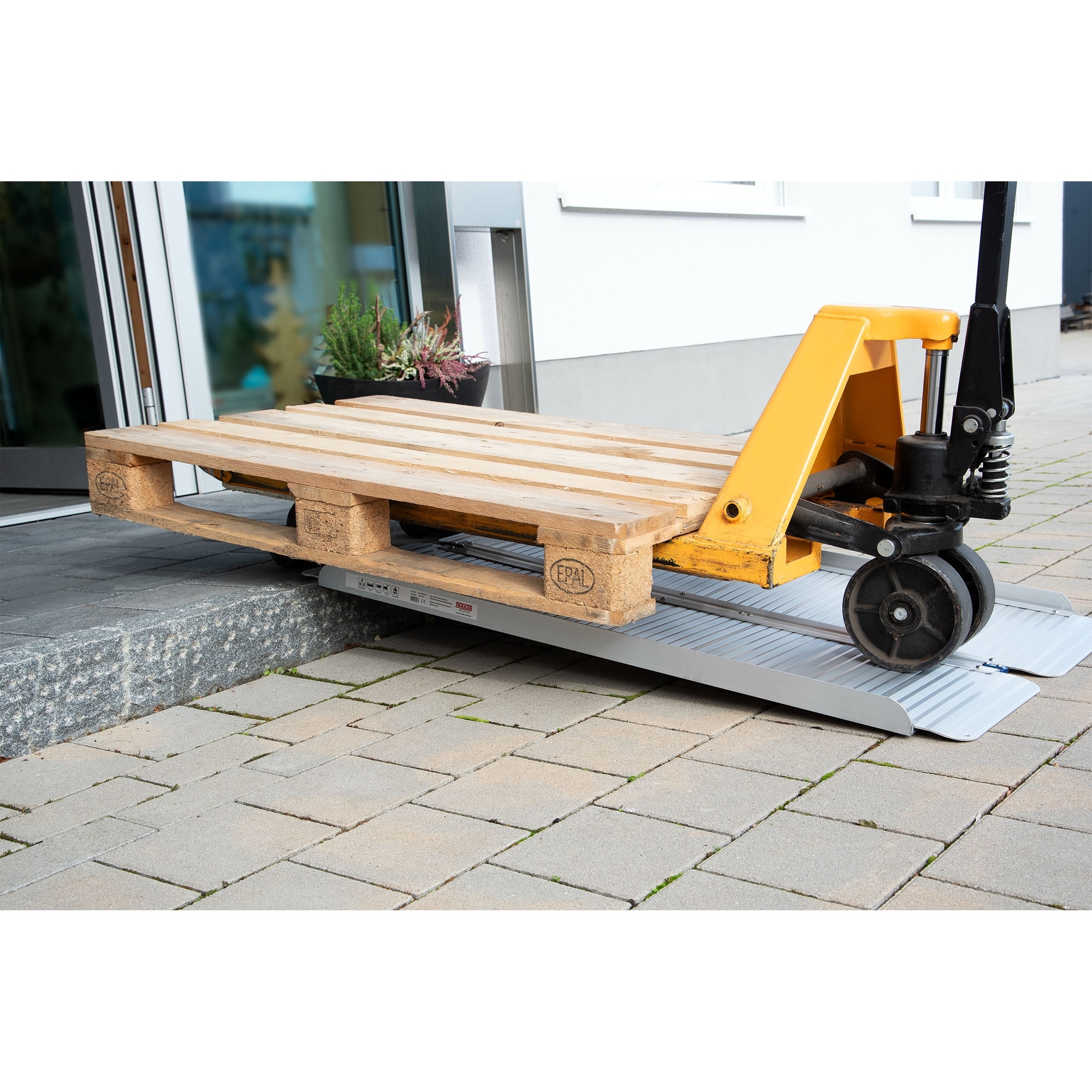 Rampe de chargement longitudinale pliable, aluminium, L 1200mm, 270 kg