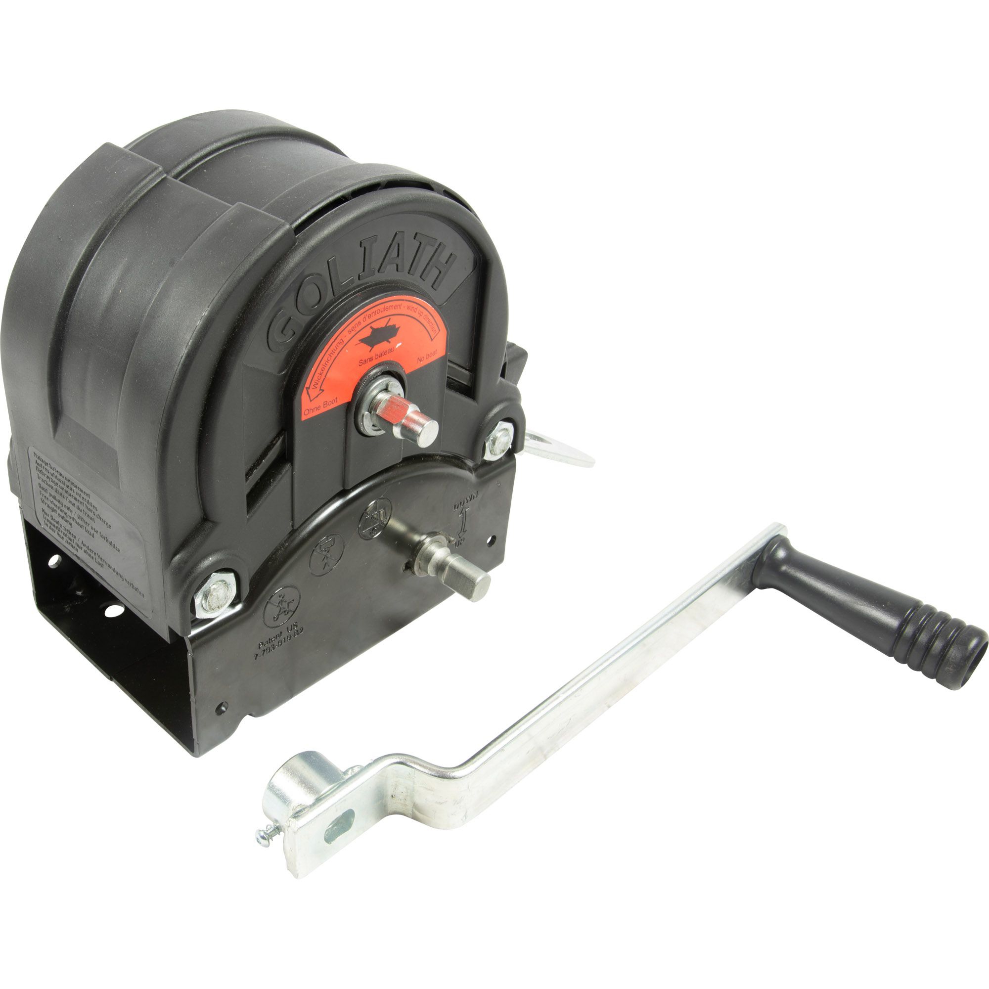 Treuil à main, TS800, 800 kg, bande 8 m, noir