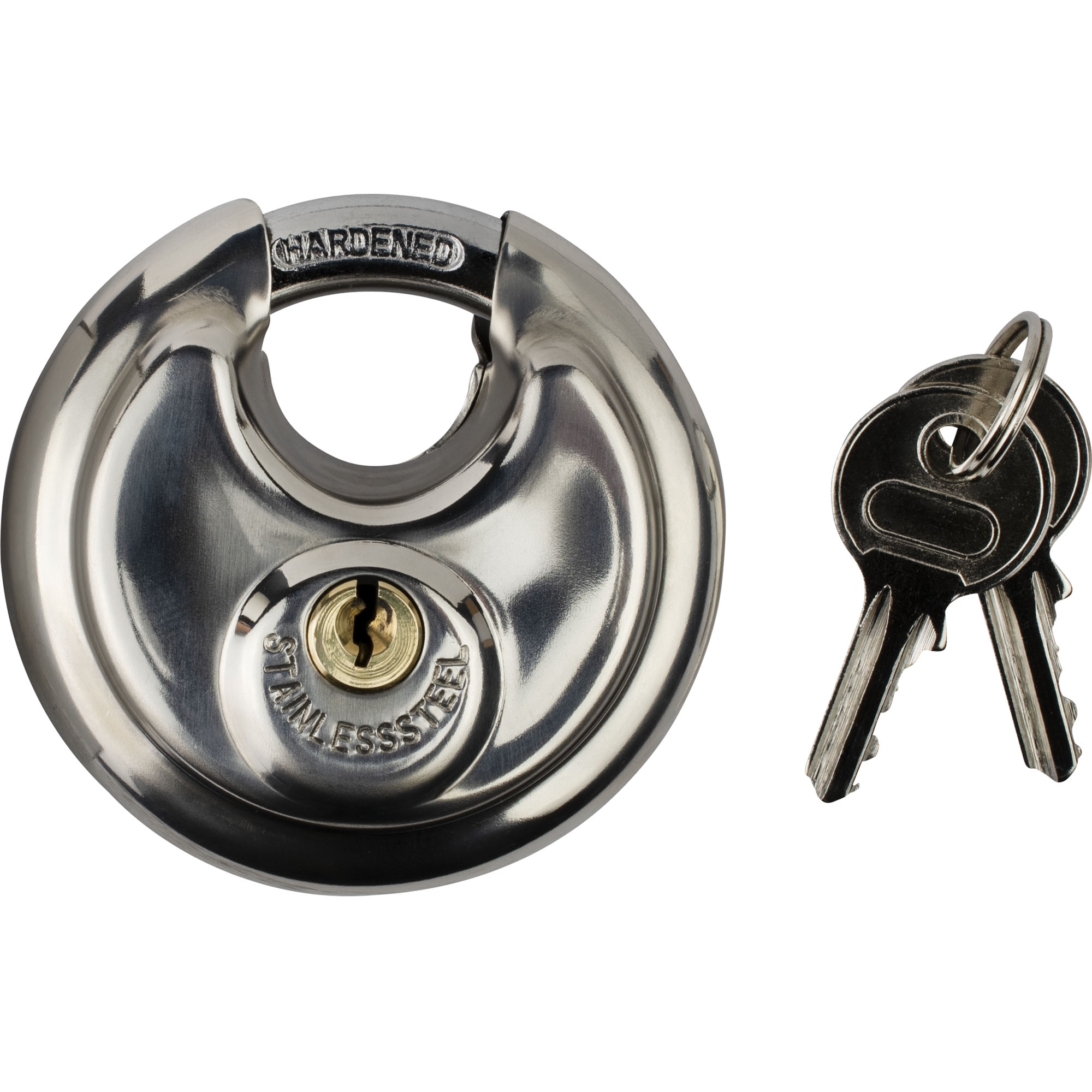 Cadenas circulaire en INOX, avec 2 clés