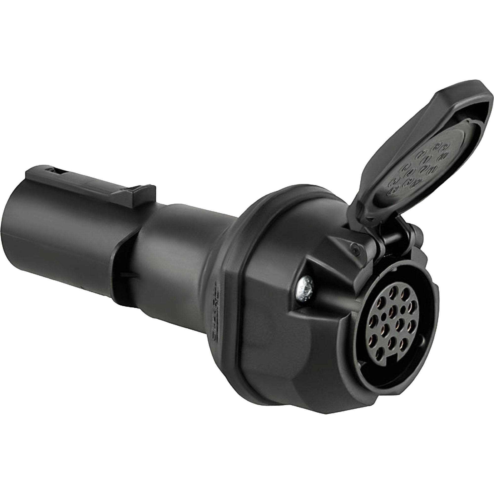 Réducteur de tension 24V, mâle norme 7N, à 12V femelle  13 plots