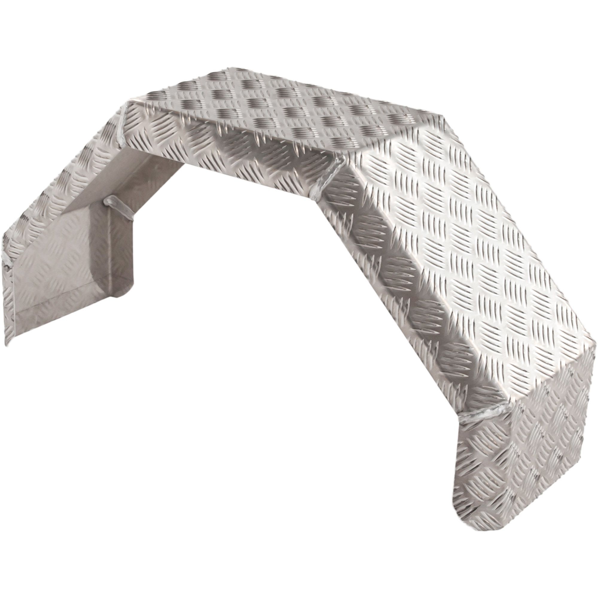 Garde boue simple, carrée, largeur 220 mm, aluminium à damier