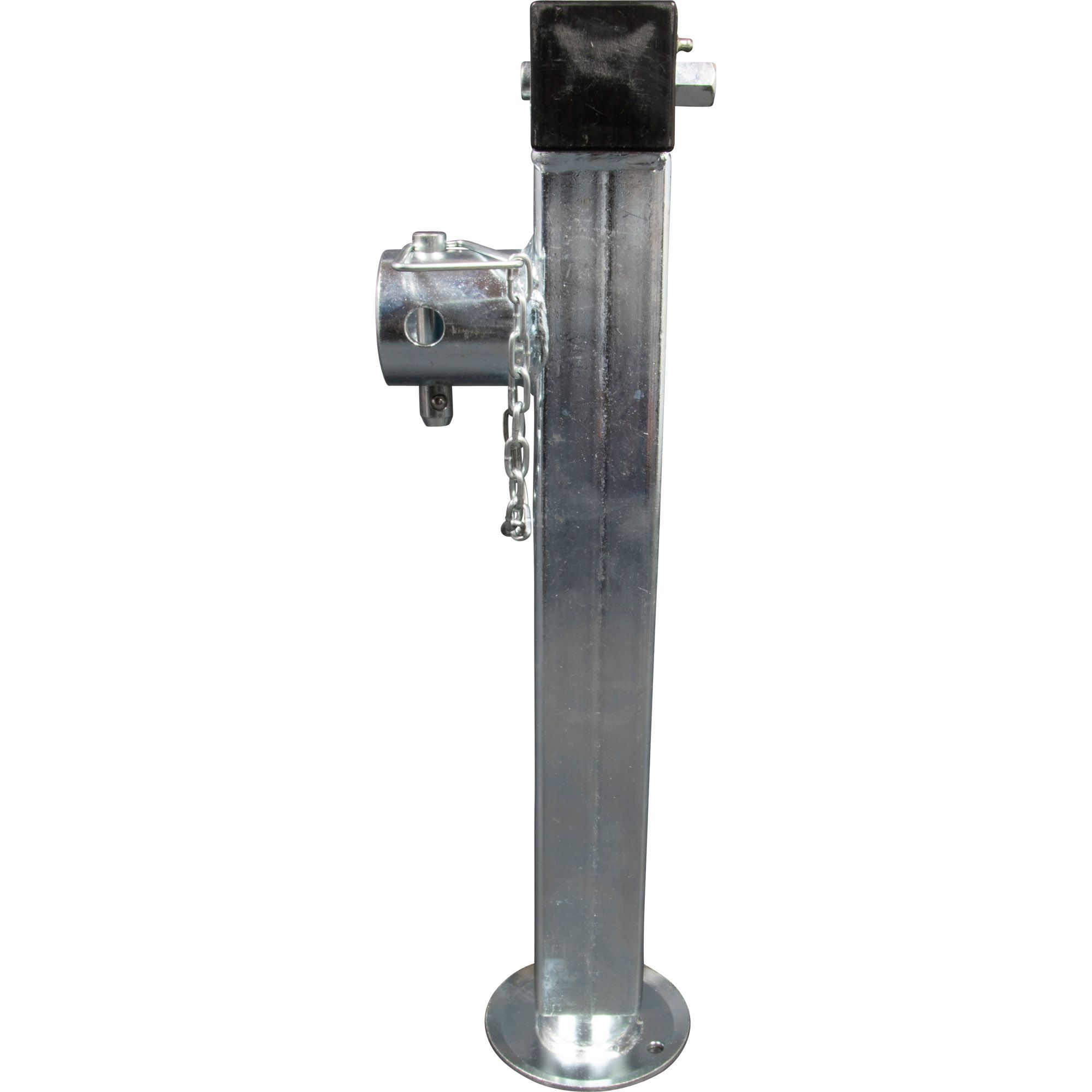 Béquille pivotante carrée, réglable en hauteur, Lg 535 mm, manivelle