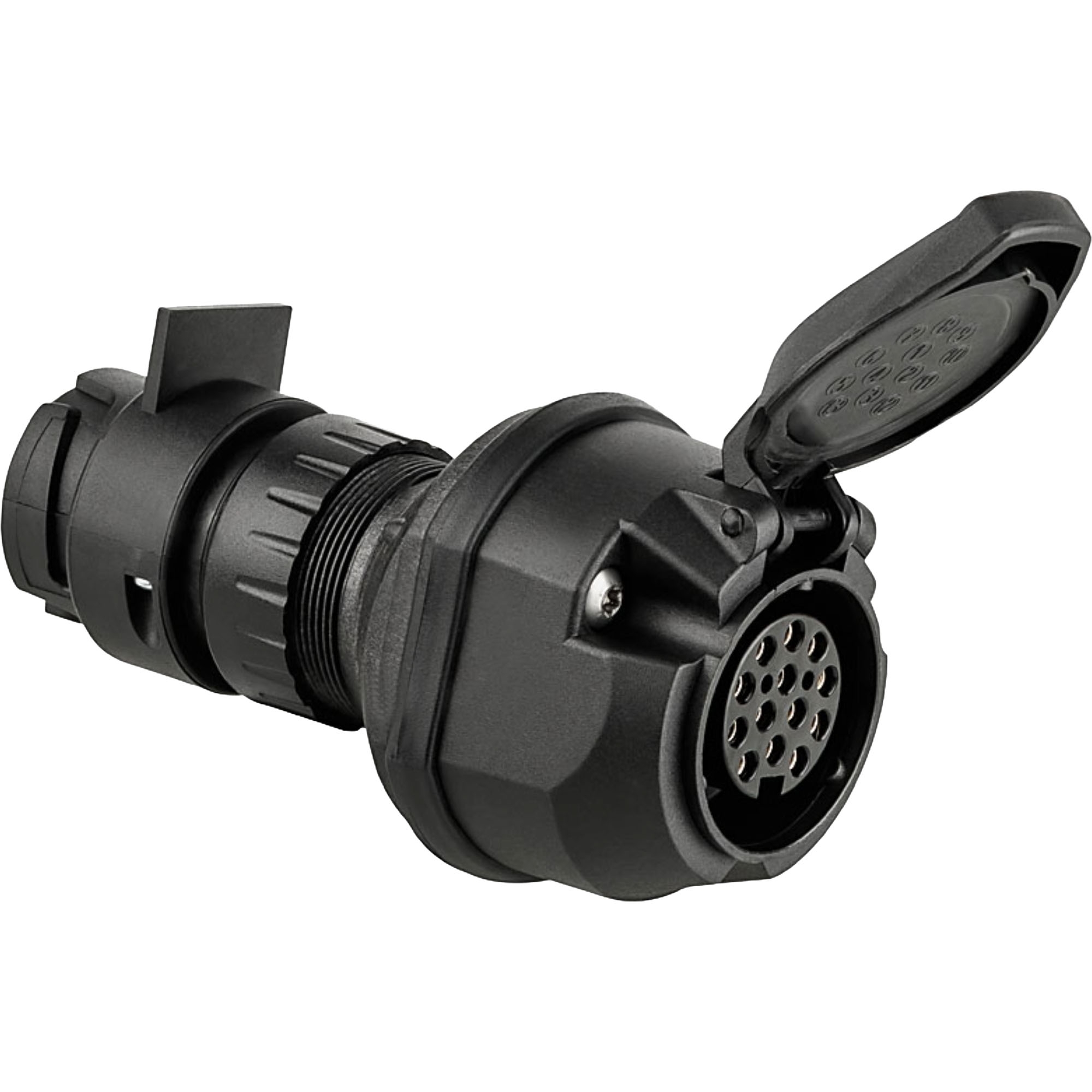 Réducteur de tension 24V, mâle 13 plots, à 12V femelle  13 plots