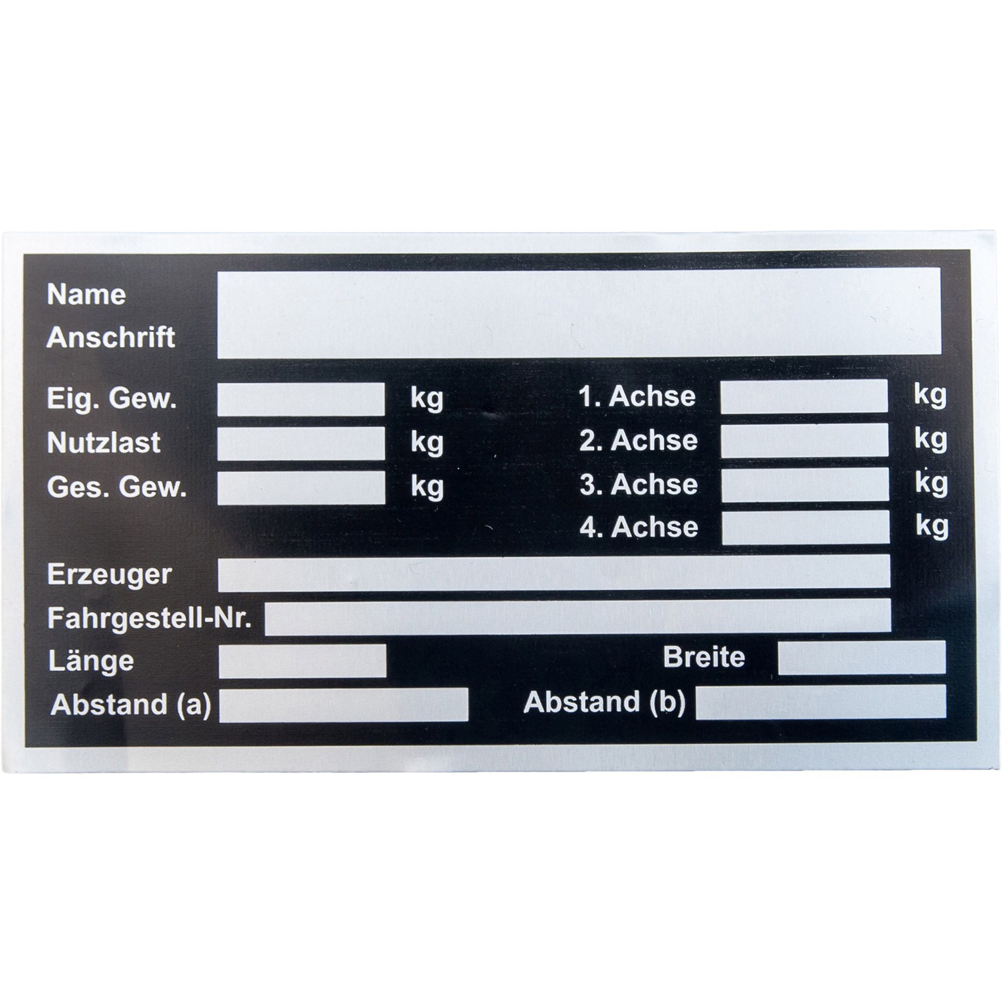 Plaque signalétique autocollante, 120x65mm