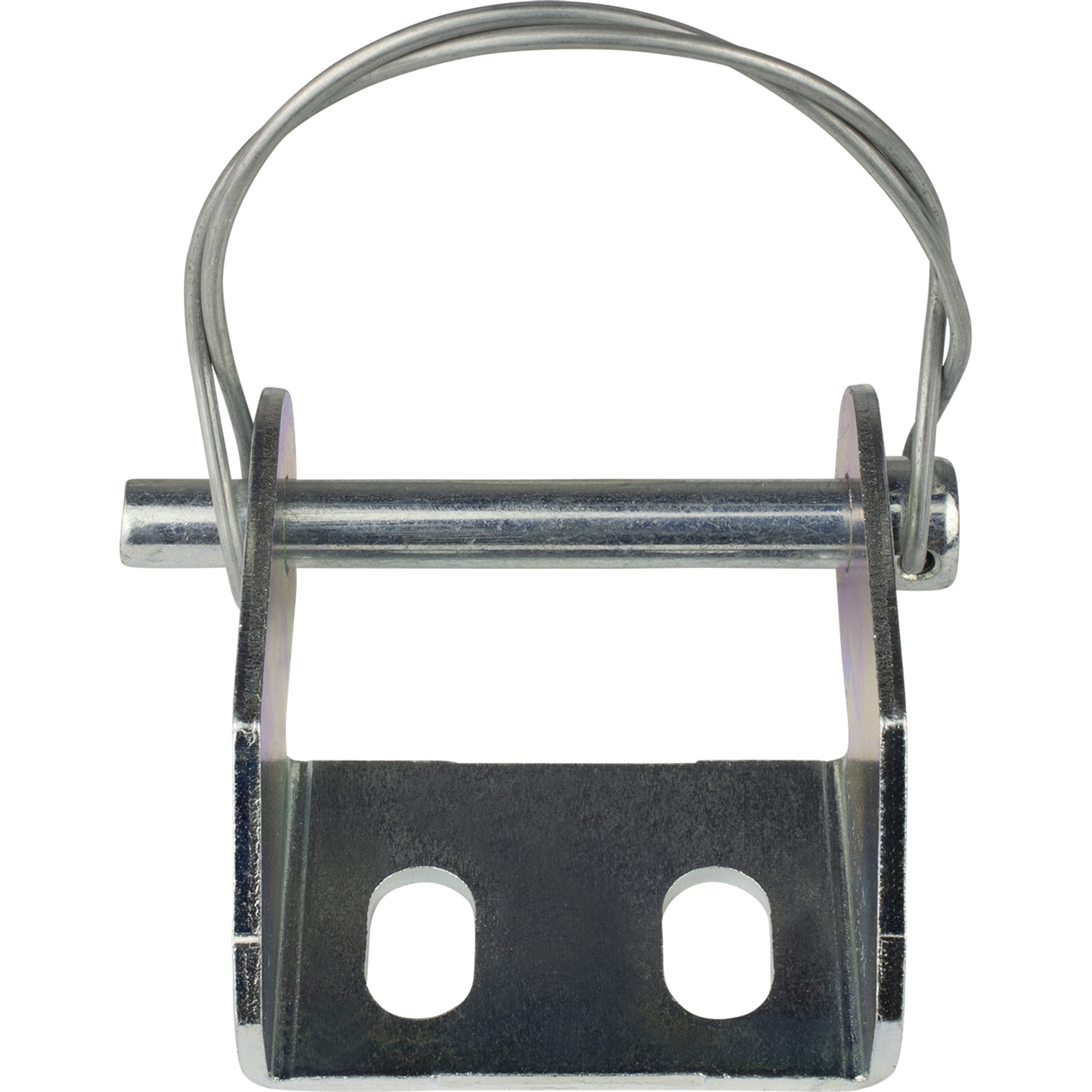 Chape acier zingué pour charnière, dimensions 60 x 68 x 28 mm